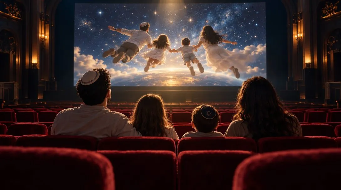פריים קולנועי מתוך סרט AI משפחתי של כיכוב
